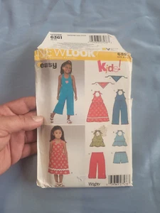 2004 NEW LOOK 6361 Children 6 Sizes In One Easy Pattern Sizes A 3-8 UNCUT - Picture 1 of 4