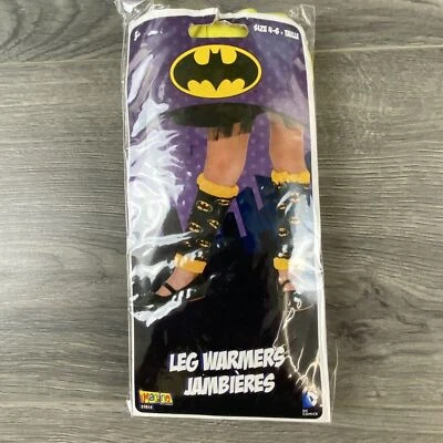 DC BatGirl Leg Warmers Halloween Costume Accessory Cosplay Child Size 4-6 - Image 1 of 4