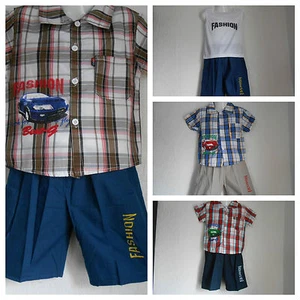 3 teiliges  Jungen-Set:Short,Achselshirt, Hemd.  + - Bild 1 von 3