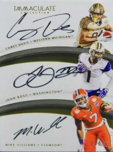 2017 PANINI IMMACULATE COLLEGIATE #3 DAVIS | ROSS | WILLIAMS TRIOS AUTO 04/25 - Picture 1 of 4
