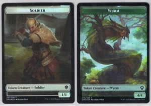 1x Soldier - Wurm Token *Foil* - Dominaria United - Near Mint - Foto 1 di 1