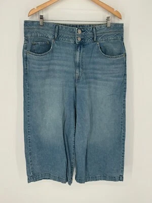 Pantalones de mezclilla para mujer Lauren Ralph Lauren etiqueta negra pierna ancha capris talla 18 X0 Foto 1 de 4