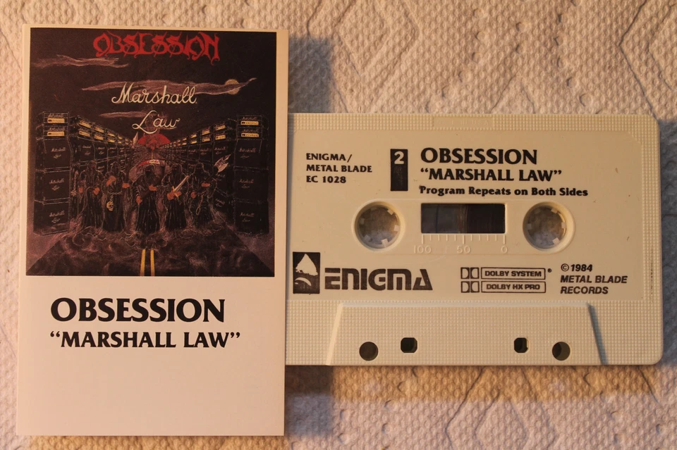 Obsession – Marshall Law US orig' Enigma/Metal Blade cassette HEAVY metal TESTED - Image 1 of 1
