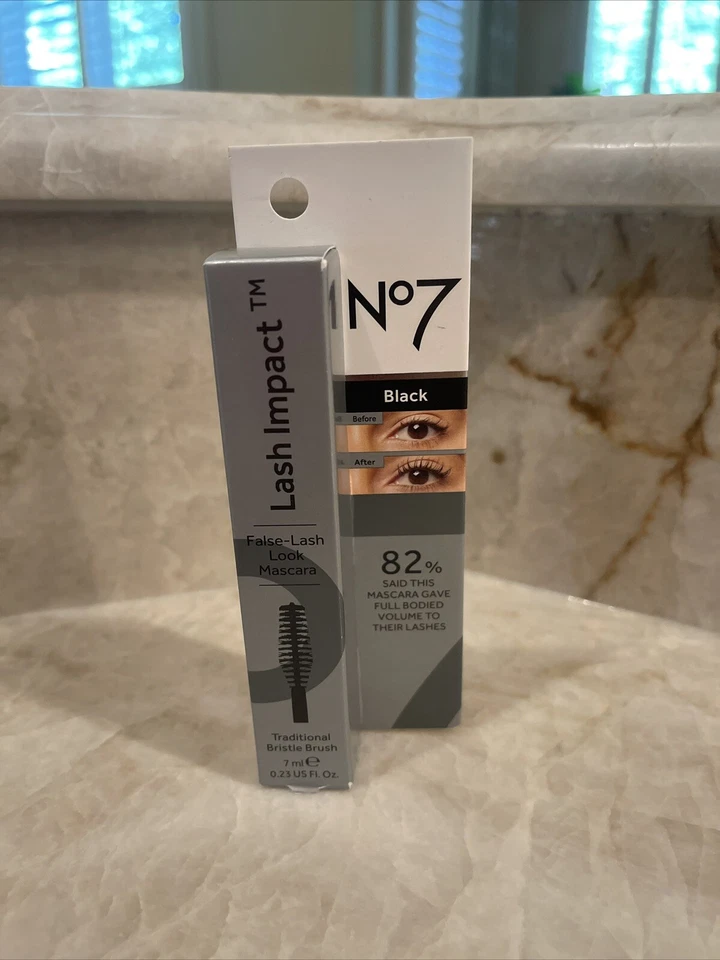 No. 7 LASH IMPACT MASCARA New Look False Eyelash Volume BLACK New - Image 1 of 2