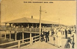 Hammonasset Beach Clam Shed Conneticut Postcard c1930 - Picture 1 of 9