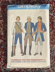 VTG Simplicity 6741 Revolutionary War Officer Costume Waistcoat UNCUT 36 Men - Picture 1 of 6