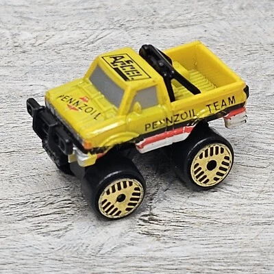 Vintage Micro Machines Datsun Off Road Pick-up Truck Pennzoil Team Yellow Galoob - Image 1 of 4