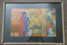 Vintage British Abstract 1960s Royal Academy Exhibited Painting by Eric Hurren