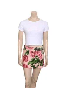 DOLCE & GABBANA Leinen Blumen Minirock (GRÖSSE 40) - Bild 1 von 3