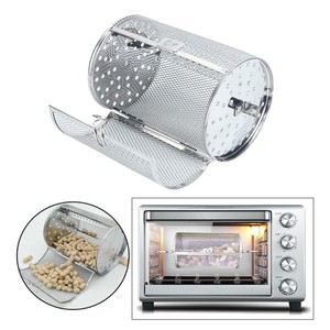 Kitchen stainless steel rotisserie grill roaster drum peanut oven cages