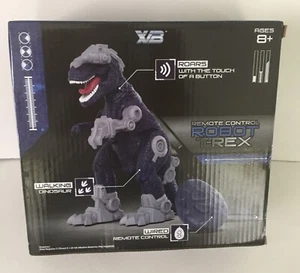 XVB Robot T-Rex Navy Wired Fossil Remote Control Roar Sound Walking Dinosaur NIB - Picture 1 of 4