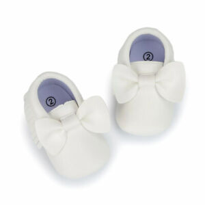 Baby Girls Toddlers Christening Shoes Formal Party Princess Bow-Knot Slippers