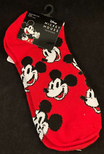 Disney - Mickey Mouse - 1 Pair - Red - No Show Socks - Size Womans 4-10
