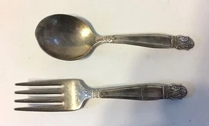 Baby Spoon and Fork by Holmes & Edwards Danish Princess pattern - Bild 1 von 4