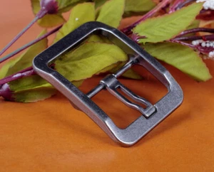 DIY Heavy Duty Solid Center Bar Prong Rectangular Belt Buckle For 1-1/2" Strap - Picture 1 of 10