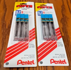 NEW Pentel 3pk Super HiPolymer 0.7mm Mechanical Pencil Lead Refills L50BP3-B - Picture 1 of 3