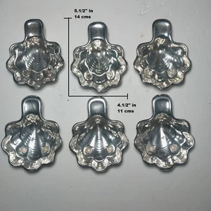 6 Gorham Silver Electroplate #025 Vintage Shell Dishes - Picture 1 of 8