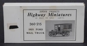 Jordan 215 HO 1:87 1925 Ford US Mail Truck Kit NIB - Picture 1 of 1