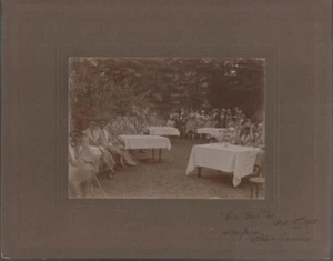 OLD WWI PHOTOGRAPH REHABILITATION OUR BOYS TEA 02.09.1915 LOVE ADA & CONNIE - Picture 1 of 1