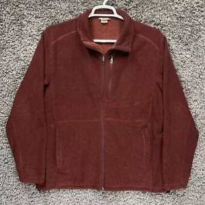 Chaqueta de lana Duluth para hombre grande roja con cremallera completa bolsillos cuello simulado al aire libre 2018 - Imagen 1 de 10