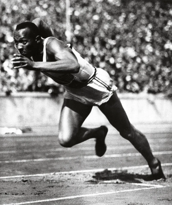 Jesse Owens Poster, Sprinter, On the Starting Block, Track & Field - Image 1 of 1