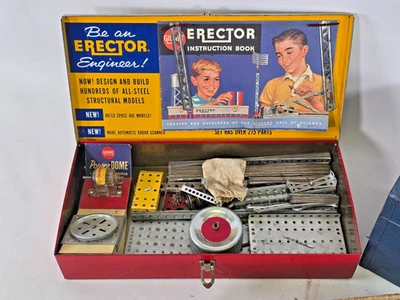 JUEGO MIRA TELESCÓPICA RADAR AUTOMÁTICA GILBERT ERECTOR Nº 10042 Vintage 1959 Space Foto 1 de 2