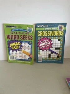 NEW Set/2 PennyPress Puzzle Books WORD SEEKS & CROSSWORD - Picture 1 of 1