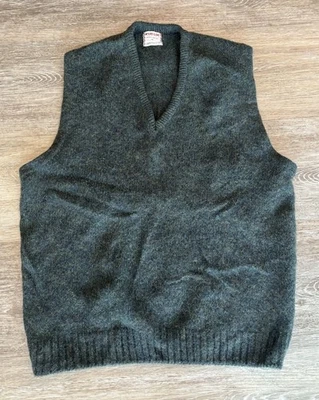 Chaleco Suéter Mohair Lana Shetland Verde Ropa Deportiva McGregor Verdadero De Colección Foto 1 de 4