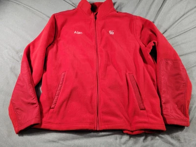 Chick Fil A OOBE Jacket Men's Size XL Red Fleece Full Zip,  Alan - Image 1 of 4