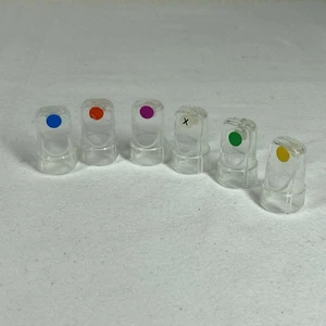 1985 Scotland Yard Board Game - Replacement - All 6 Plastic Pawns - Picture 1 of 1