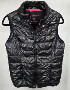 Aeropostale Damen Stepp gefütterte Weste Reißverschlusstaschen komplett gefüttert A87 Größe Large - Bild 1 von 7