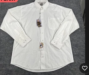 Cinch Tyson Durfey Western Shirt Mens L/S White Button Down Collar Logo NWT M - Picture 1 of 9