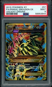 2015 Pokemon XY Ancient Origins Primal Groudon EX Full Art #97 PSA 9 MINT - Picture 1 of 2