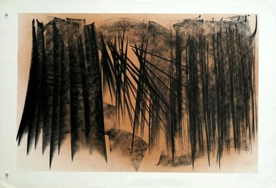HANS HARTUNG - Radierung Großformat - LXX / LXXV - signiert - Bild 1 von 3