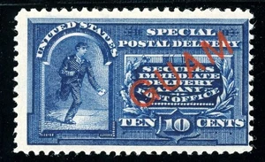 USAstamps Unused FVF US 1899 Guam Special Delivery Scott E1 OG MHR SCV $150 - Picture 1 of 2