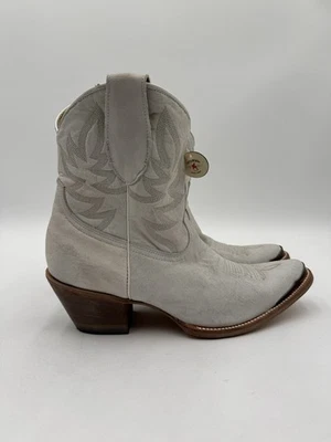 IDYLLWIND WOMEN'S WHEELS WESTERN WHITE LEATHER PULL ON ANKLE BOOTS SIZE 10B - Image 1 of 4