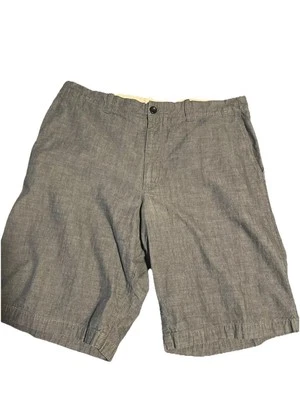 Pantalones Cortos Chinos Banana Republic Para Hombres 38 Lona Azul Informal Frente Plano Verano Foto 1 de 4
