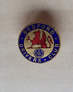 Vintage enamel BEDFORD Drivers Club Truck Lorry buttonhole lapel badge Miller - Picture 1 of 3