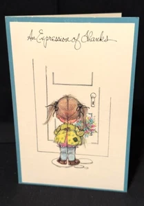 Unused Vintage Thank You-Child-Bouquet #3267 - Picture 1 of 3