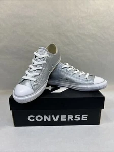 Zapatillas Converse All Star Converse Plateadas Gris Blanco Talla UK 3 - Imagen 1 de 8
