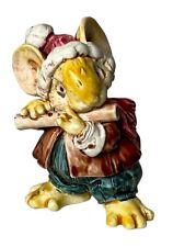 Vintage 1991 GANZ Little Cheeser Mouse Mice Playing Flute Figurine 2.25”