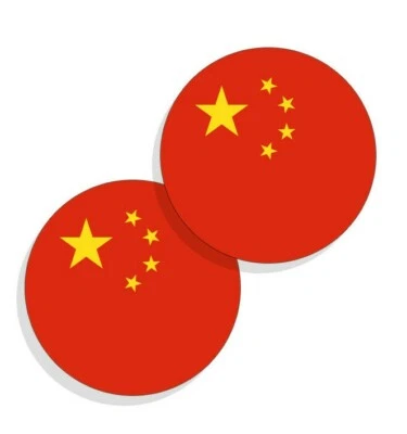 WRAPPED IN INK China Flag Stickers Chinese Flag Decals Vinyl Stickers Round 4 pack