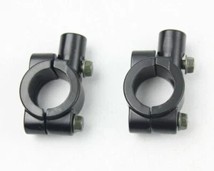 8MM Black Mirror Mount Brackets Clamps Pit Trail Dirt Bikes ATV Scooter 7/8" - Bild 1 von 4
