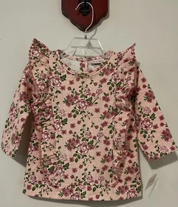 Little Lass Girls 3t Pink Floral Pullover Sweater Blouse NWT! A6317 - Picture 1 of 3