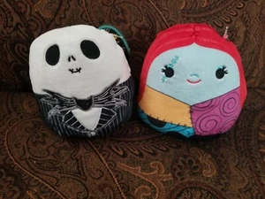 2 x Squishmallows 5” JACK and SALLY SKELLINGTON  Nightmare Before Christmas Set - Picture 1 of 3
