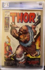 The Mighty Thor #159 PGX Graded 7.5 Off White to White Pages Jack Kirby and Stan - Picture 1 of 2