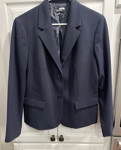 Women’s Nine West Navy Blue Long Sleeve Blazer Size M - Picture 1 of 16