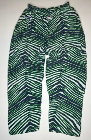Vintage Seattle Seahawks x Zubaz Zebra Stripe Pants - L Cover