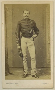 CDV 1860-70 Thiébault. Lieutenant de cavalerie belge baron Charles de Rasse. - Picture 1 of 2