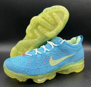 Men's Size 11 Shoes Nike Air VaporMax 2023 Flyknit Low Baltic Citrus Tint Blue - Picture 1 of 12